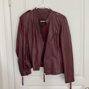 Burgundy Genuine Leather Jacket